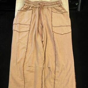 Free People Tan barrel sweats